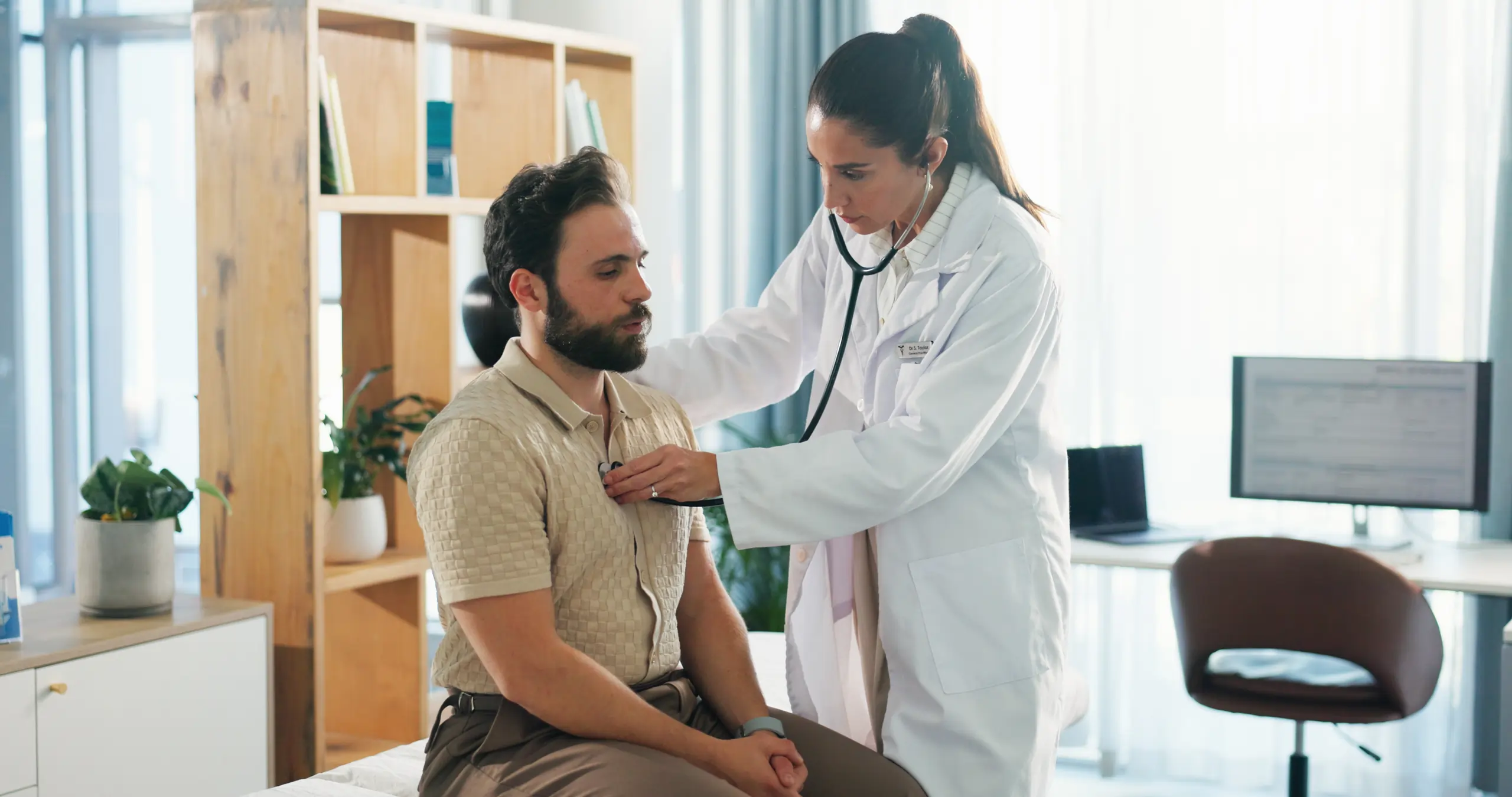 Central Coast Direct Medical Care Home visit doctor providing at-home medical care to a patient in San Luis Obispo County